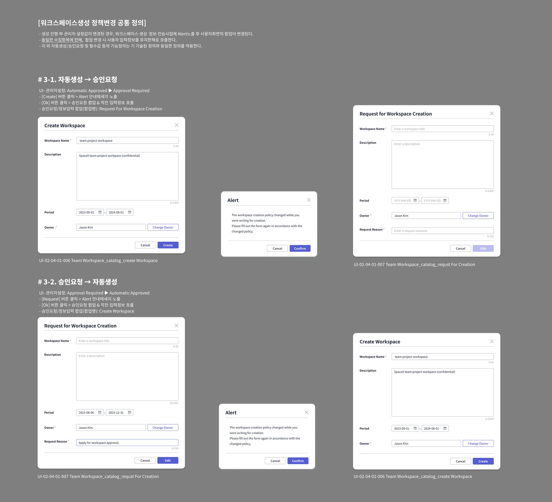 FabriX Workspace Policy Change
